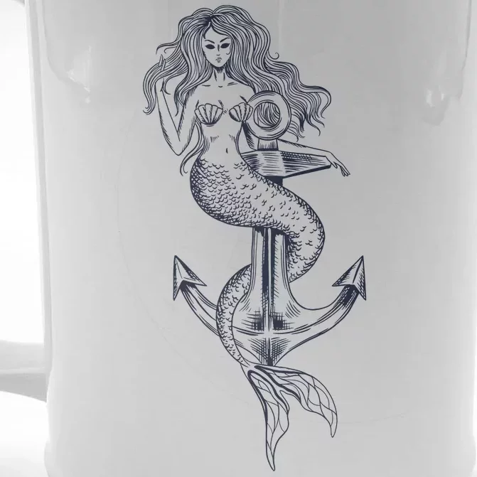 Mermaid Anchor Front & Back Beer Stein