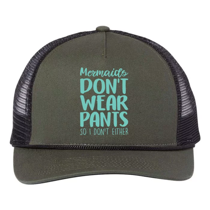 Mermaid Don't Wear Pants Retro Rope Trucker Hat Cap