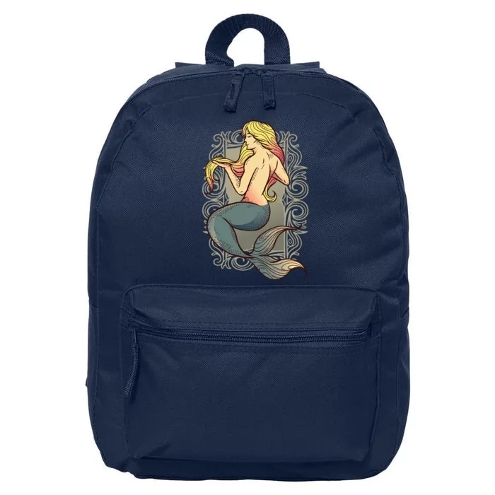 Mermaid Illustration 16 in Basic Backpack