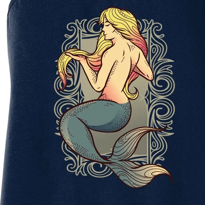 Mermaid Illustration Women's Racerback Tank