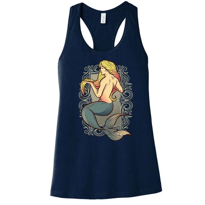 Mermaid Illustration Women's Racerback Tank