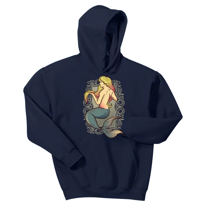 Mermaid Illustration Kids Hoodie