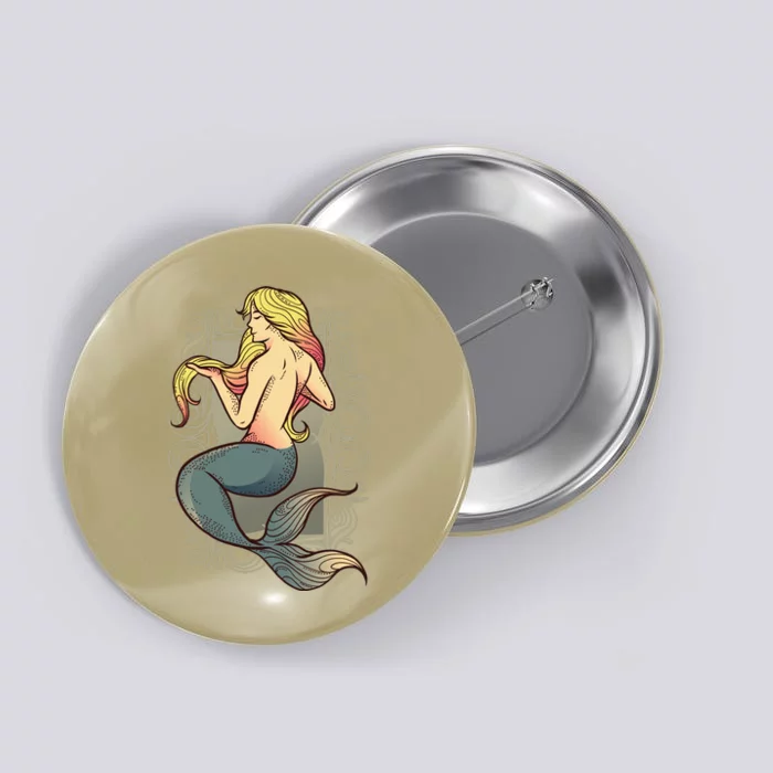 Mermaid Illustration Button