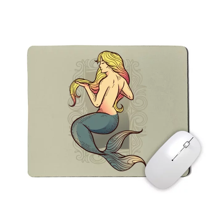 Mermaid Illustration Mousepad