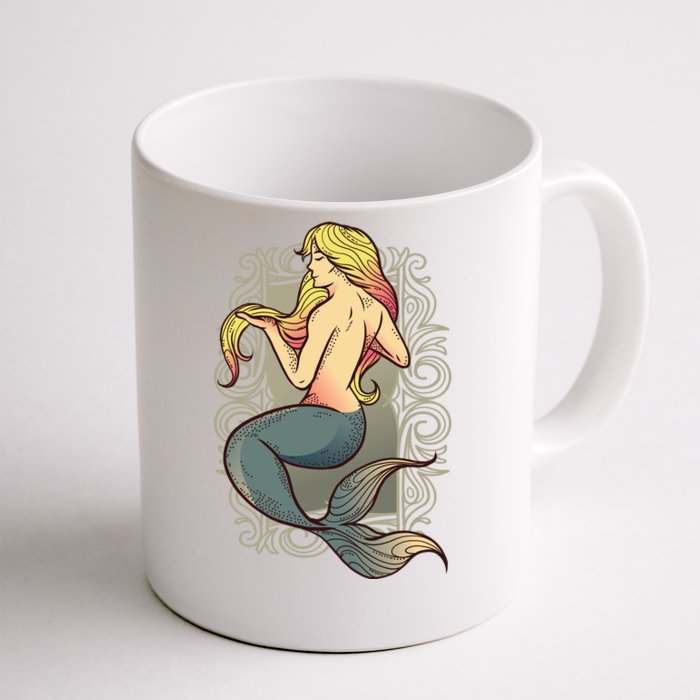 Mermaid Illustration Front & Back Coffee Mug