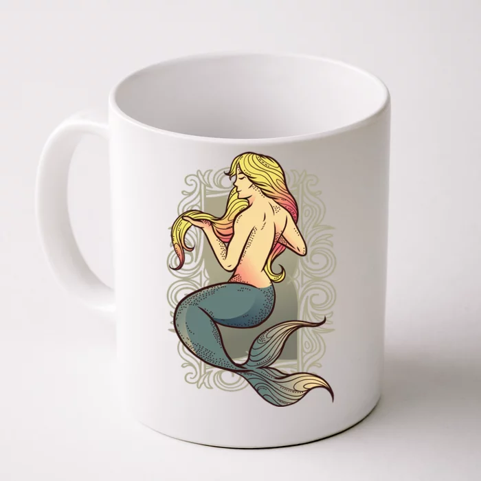 Mermaid Illustration Front & Back Coffee Mug