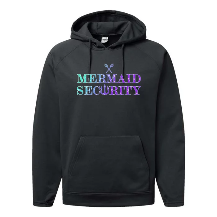 Mermaid Security Funny Performance Fleece Hoodie