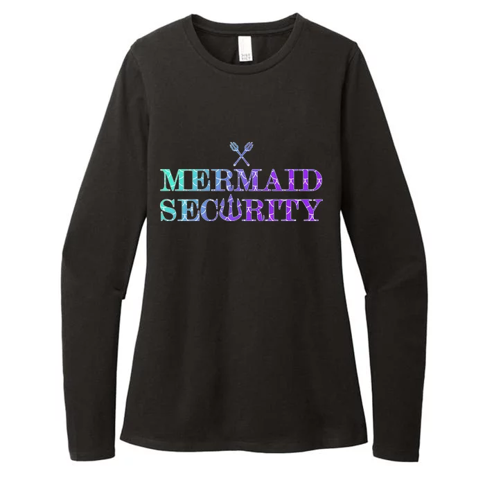 Mermaid Security Funny Womens CVC Long Sleeve Shirt