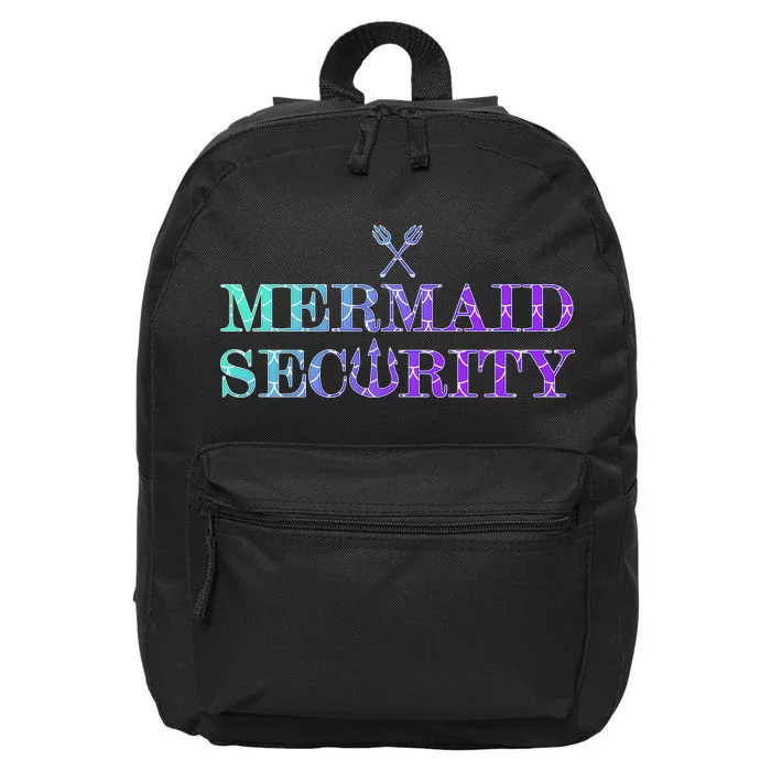 Mermaid Security Funny 16 in Basic Backpack