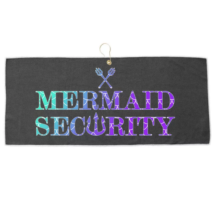 Mermaid Security Funny Large Microfiber Waffle Golf Towel