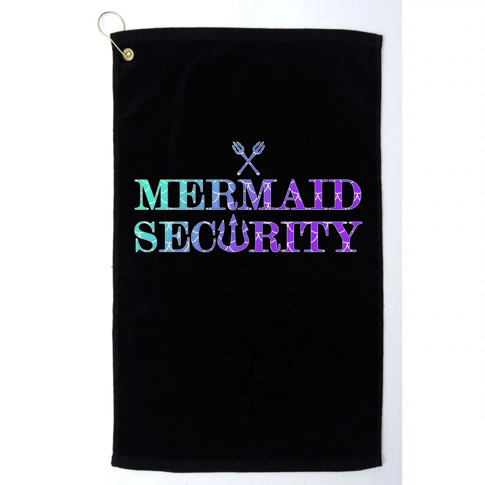 Mermaid Security Funny Platinum Collection Golf Towel