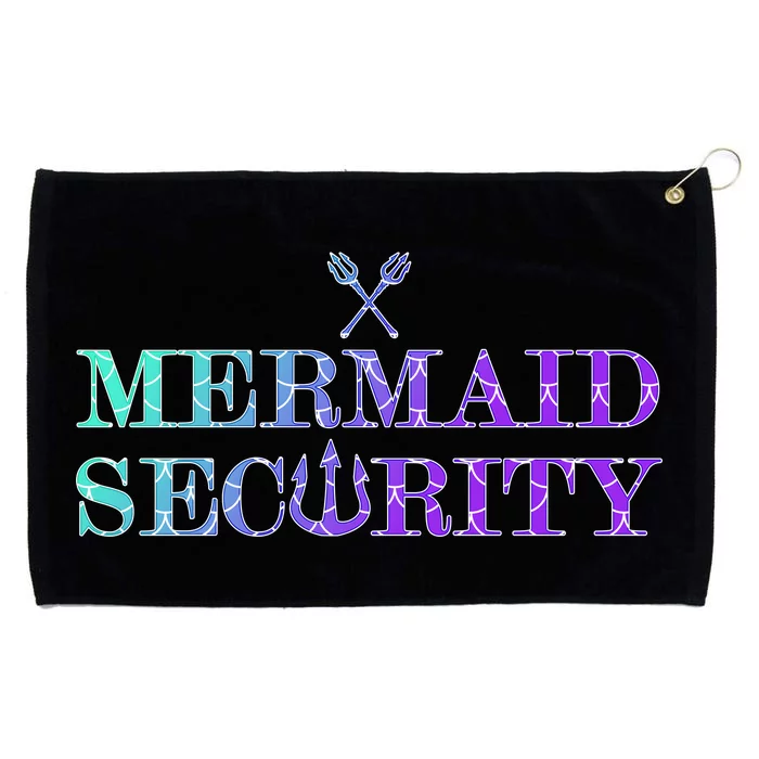 Mermaid Security Funny Grommeted Golf Towel