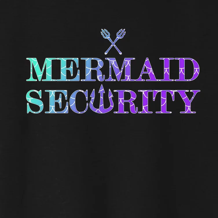 Mermaid Security Funny Women's Crop Top Tee