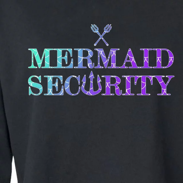 Mermaid Security Funny Cropped Pullover Crew