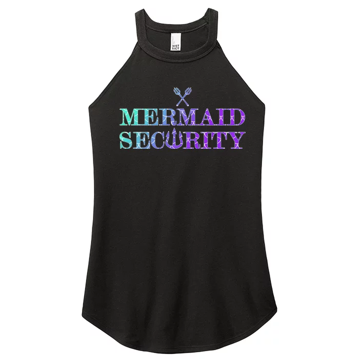 Mermaid Security Funny Women’s Perfect Tri Rocker Tank