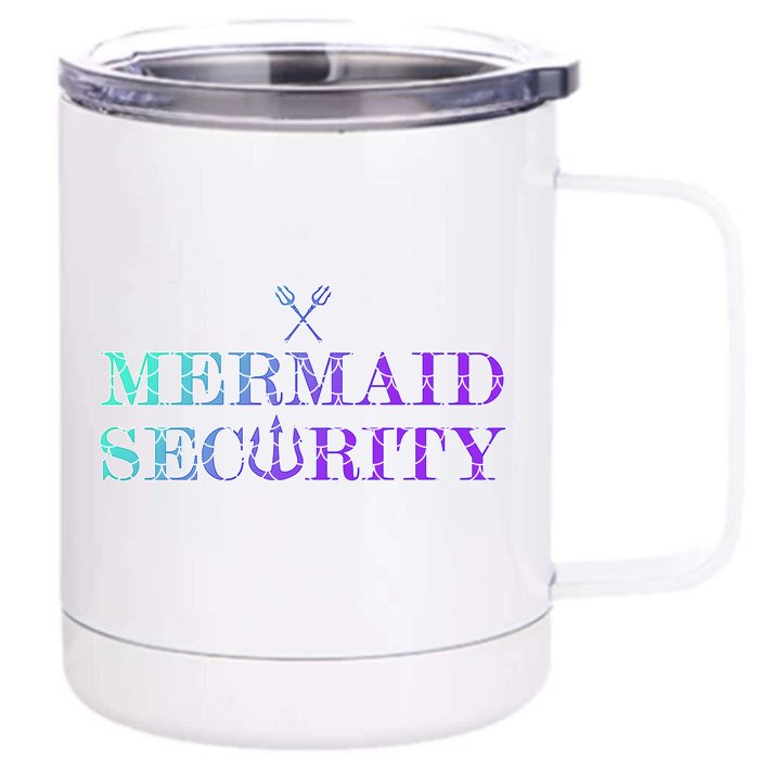 Mermaid Security Funny Front & Back 12oz Stainless Steel Tumbler Cup