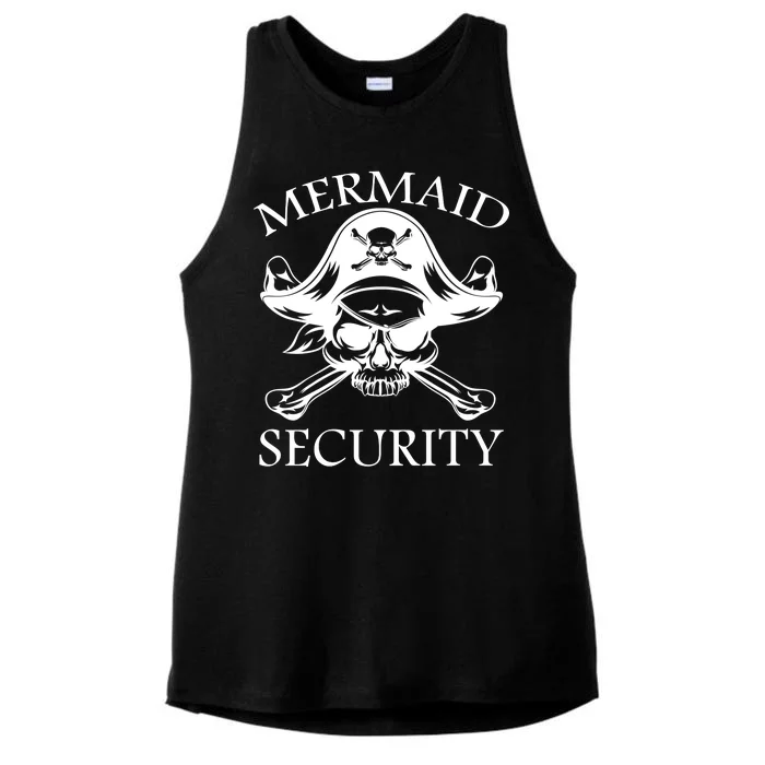 Mermaid Security Pirate Skull Ladies Tri-Blend Wicking Tank