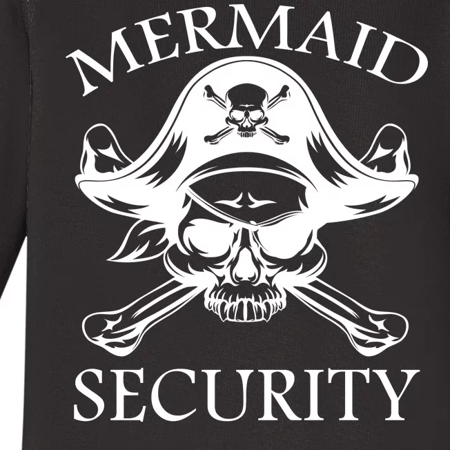 Mermaid Security Pirate Skull Baby Long Sleeve Bodysuit