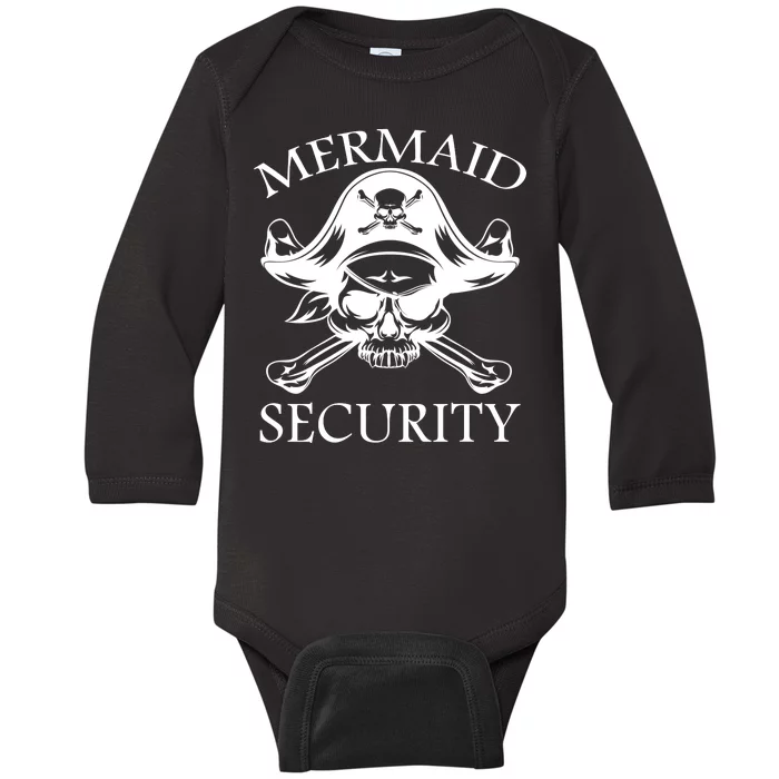 Mermaid Security Pirate Skull Baby Long Sleeve Bodysuit