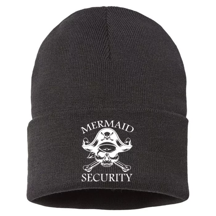 Mermaid Security Pirate Skull Sustainable Knit Beanie