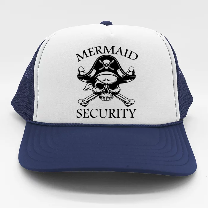 Mermaid Security Pirate Skull Trucker Hat