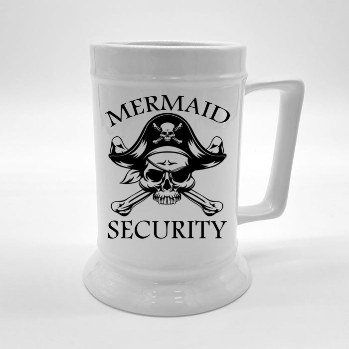 Mermaid Security Pirate Skull Front & Back Beer Stein