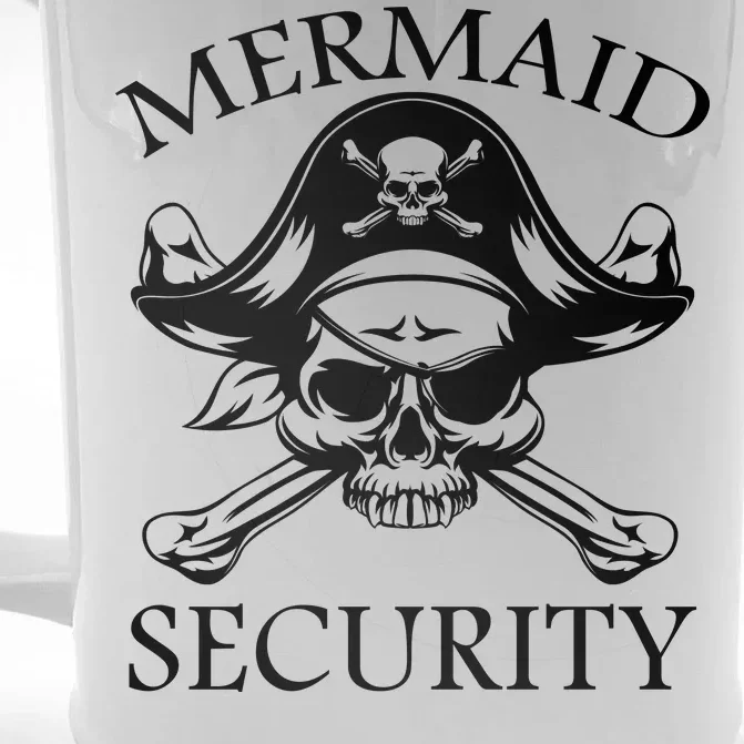 Mermaid Security Pirate Skull Front & Back Beer Stein