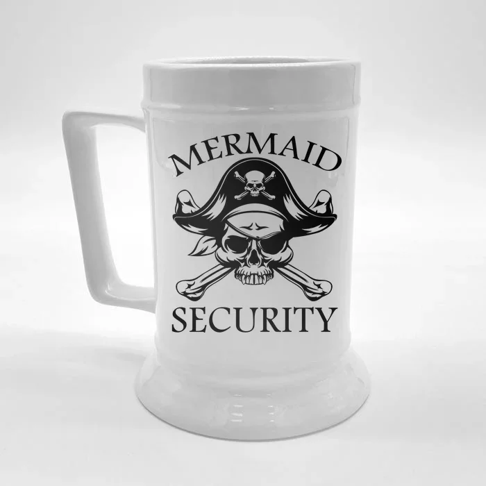 Mermaid Security Pirate Skull Front & Back Beer Stein