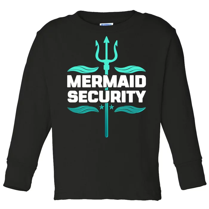 Mermaid Security Trident Toddler Long Sleeve Shirt