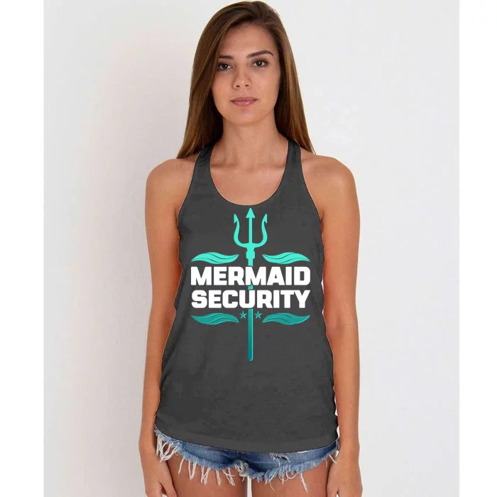 Mermaid Security Trident Women's Knotted Racerback Tank