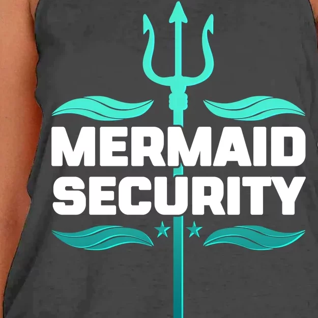 Mermaid Security Trident Women's Knotted Racerback Tank