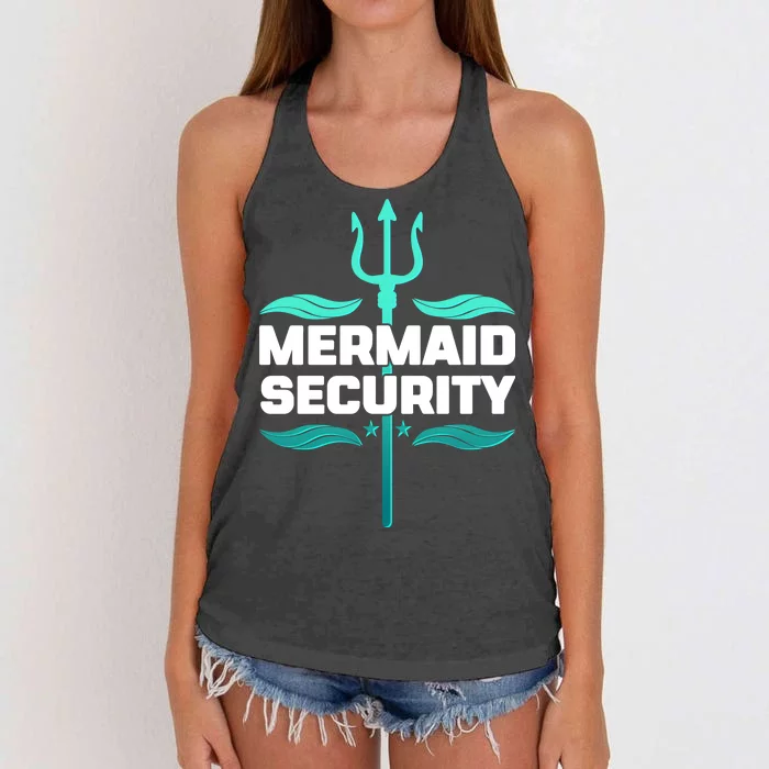 Mermaid Security Trident Women's Knotted Racerback Tank