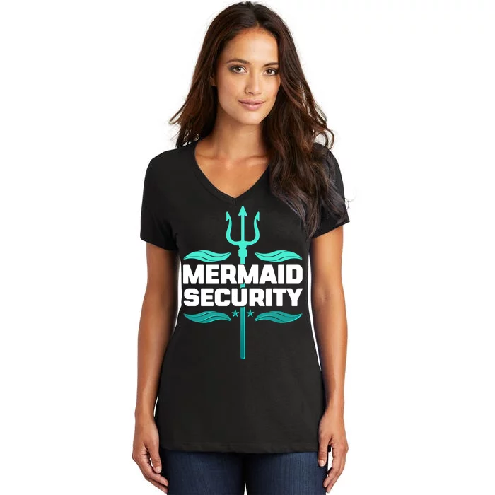 Mermaid Security Trident Women's V-Neck T-Shirt