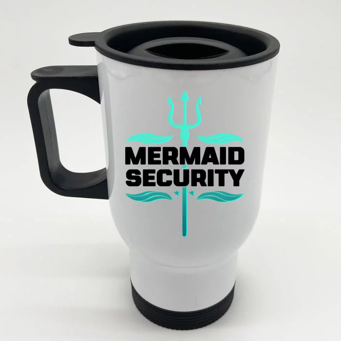 Mermaid Security Trident Front & Back Stainless Steel Travel Mug