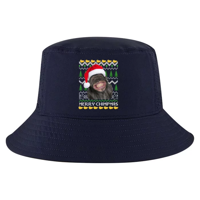 Merry Chimpmas Monkey Ugly Christmas Sweater Cool Comfort Performance Bucket Hat