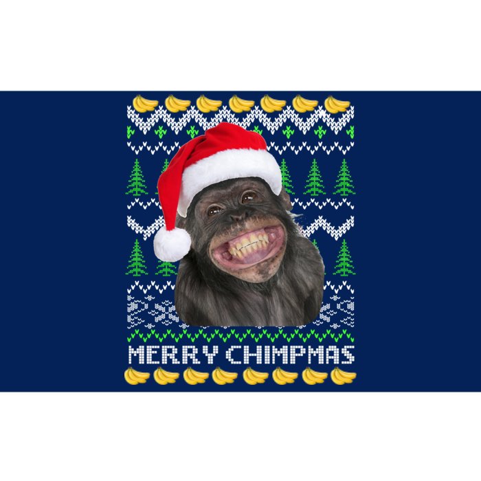 Merry Chimpmas Monkey Ugly Christmas Sweater Bumper Sticker