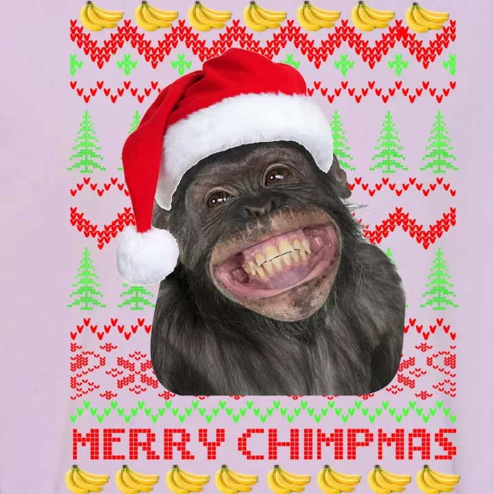 Merry Chimpmas Monkey Ugly Christmas Sweater Garment-Dyed Sweatshirt