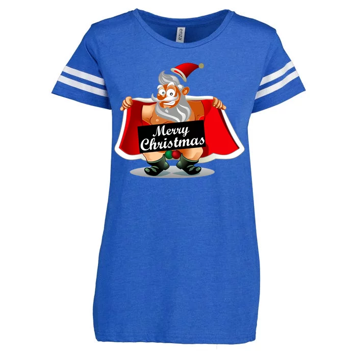 Merry Chrismas X-Mas Santa Bells Enza Ladies Jersey Football T-Shirt