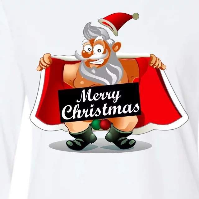 Merry Chrismas X-Mas Santa Bells Womens Cotton Relaxed Long Sleeve T-Shirt