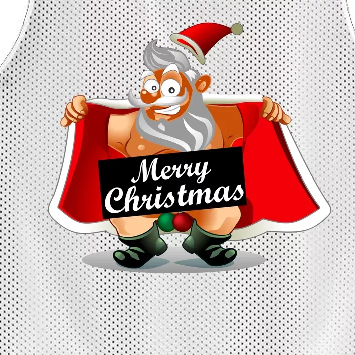 Merry Chrismas X-Mas Santa Bells Mesh Reversible Basketball Jersey Tank