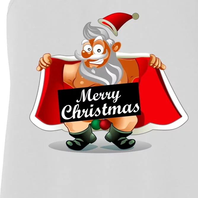 Merry Chrismas X-Mas Santa Bells Women's Racerback Tank