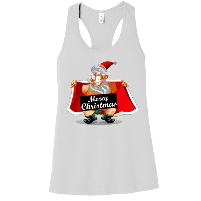 Merry Chrismas X-Mas Santa Bells Women's Racerback Tank