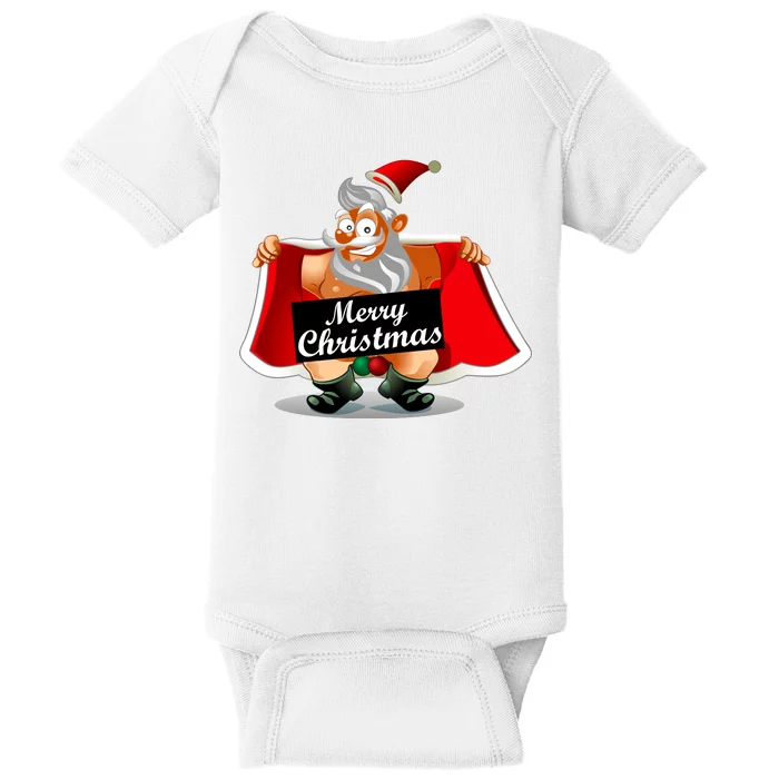 Merry Chrismas X-Mas Santa Bells Baby Bodysuit