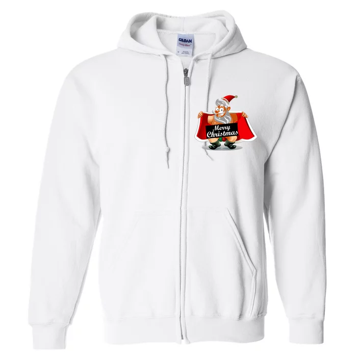 Merry Chrismas X-Mas Santa Bells Full Zip Hoodie