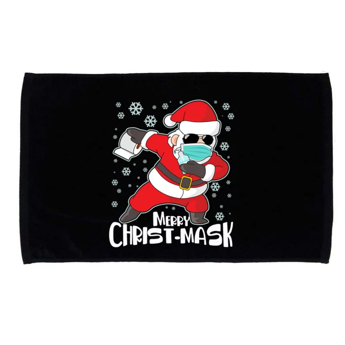 Merry Christ-Mask Dabbing Quarantine Santa Claus Microfiber Hand Towel