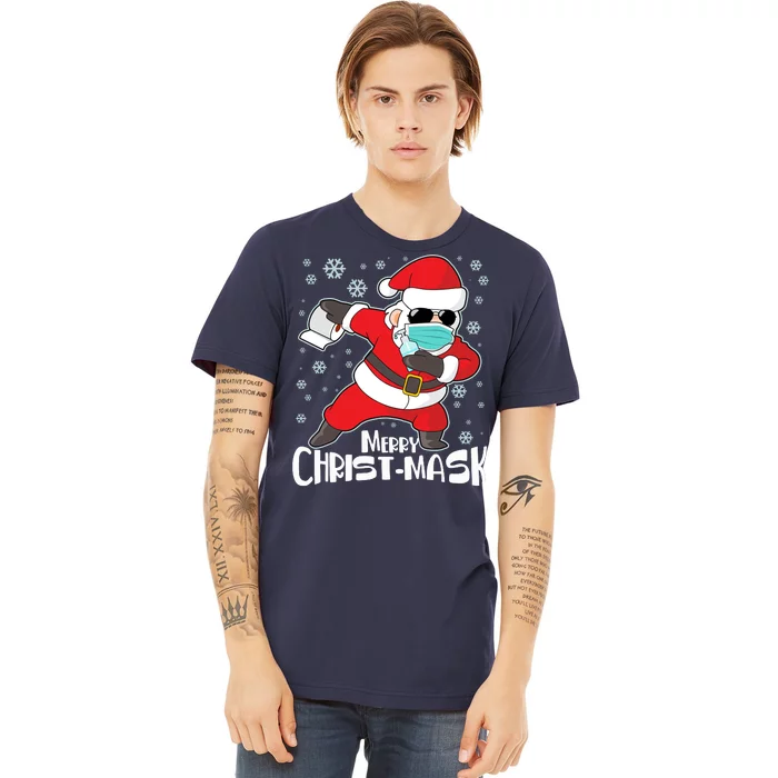 Merry Christ-Mask Dabbing Quarantine Santa Claus Premium T-Shirt