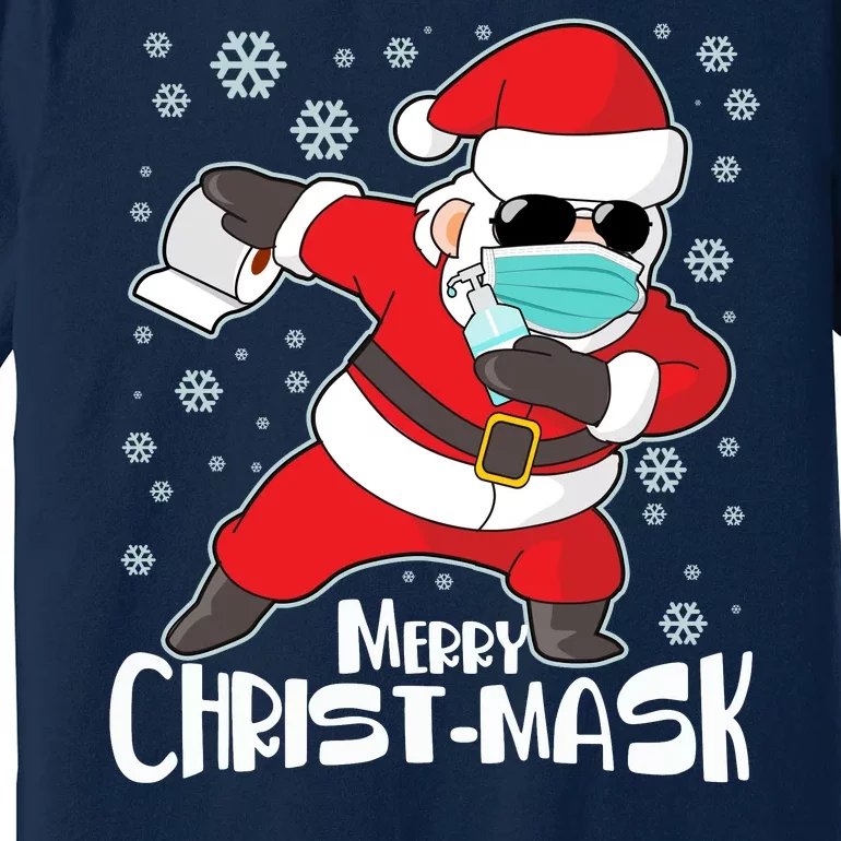 Merry Christ-Mask Dabbing Quarantine Santa Claus Premium T-Shirt