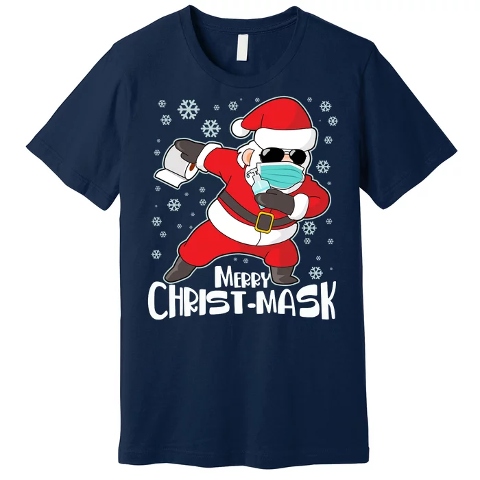 Merry Christ-Mask Dabbing Quarantine Santa Claus Premium T-Shirt