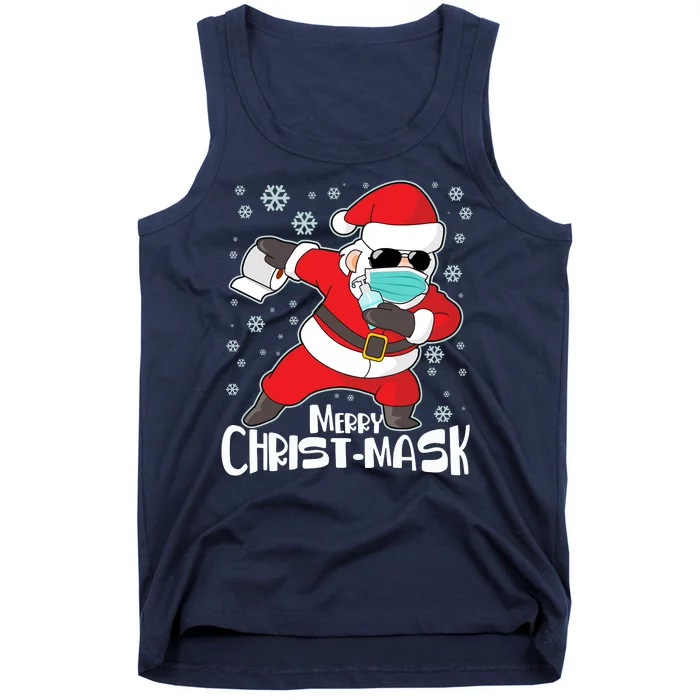 Merry Christ-Mask Dabbing Quarantine Santa Claus Tank Top