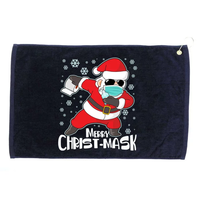 Merry Christ-Mask Dabbing Quarantine Santa Claus Grommeted Golf Towel